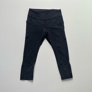 Lululemon run inspire crop leggings with side pockets size 8